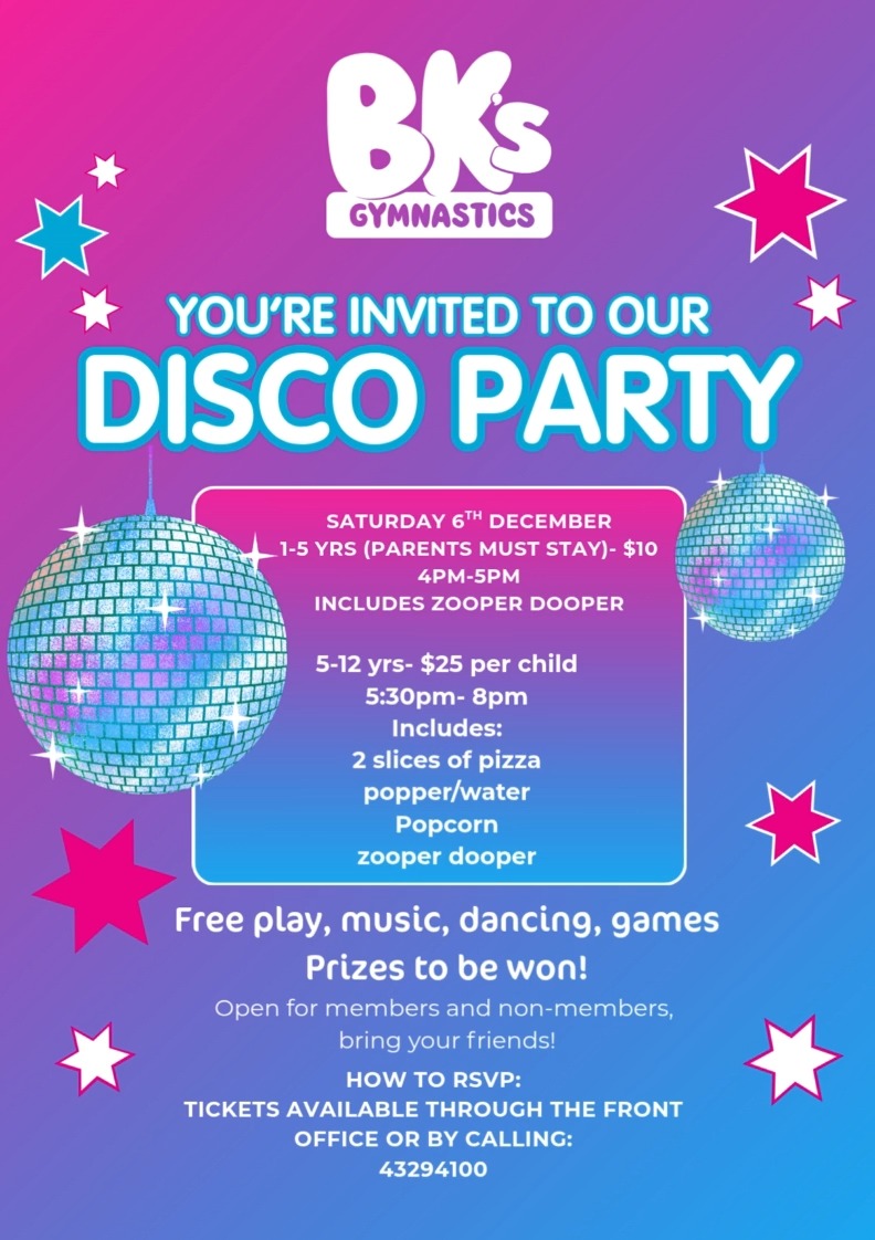 Come and join us for some disco fun this Saturday...