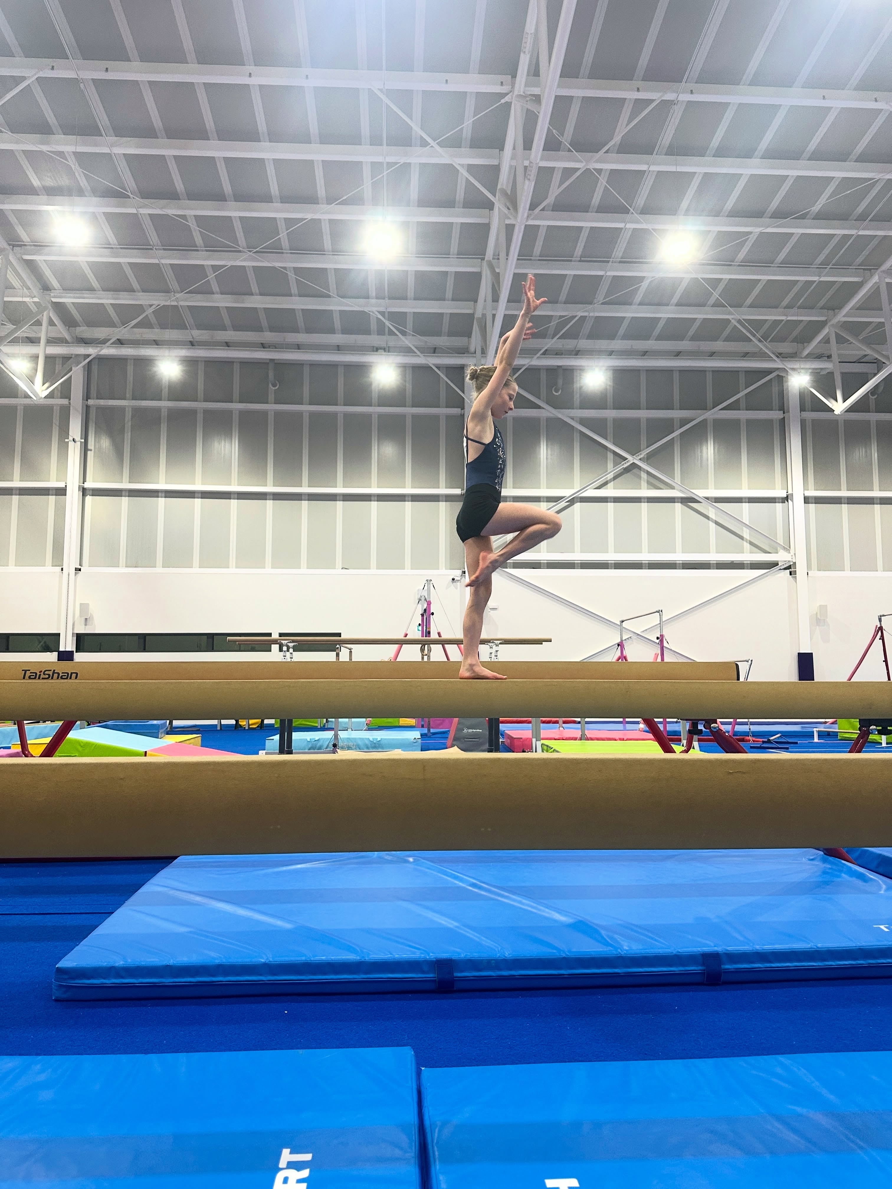 Practice , practice and more practice for our WAG gymnasts...