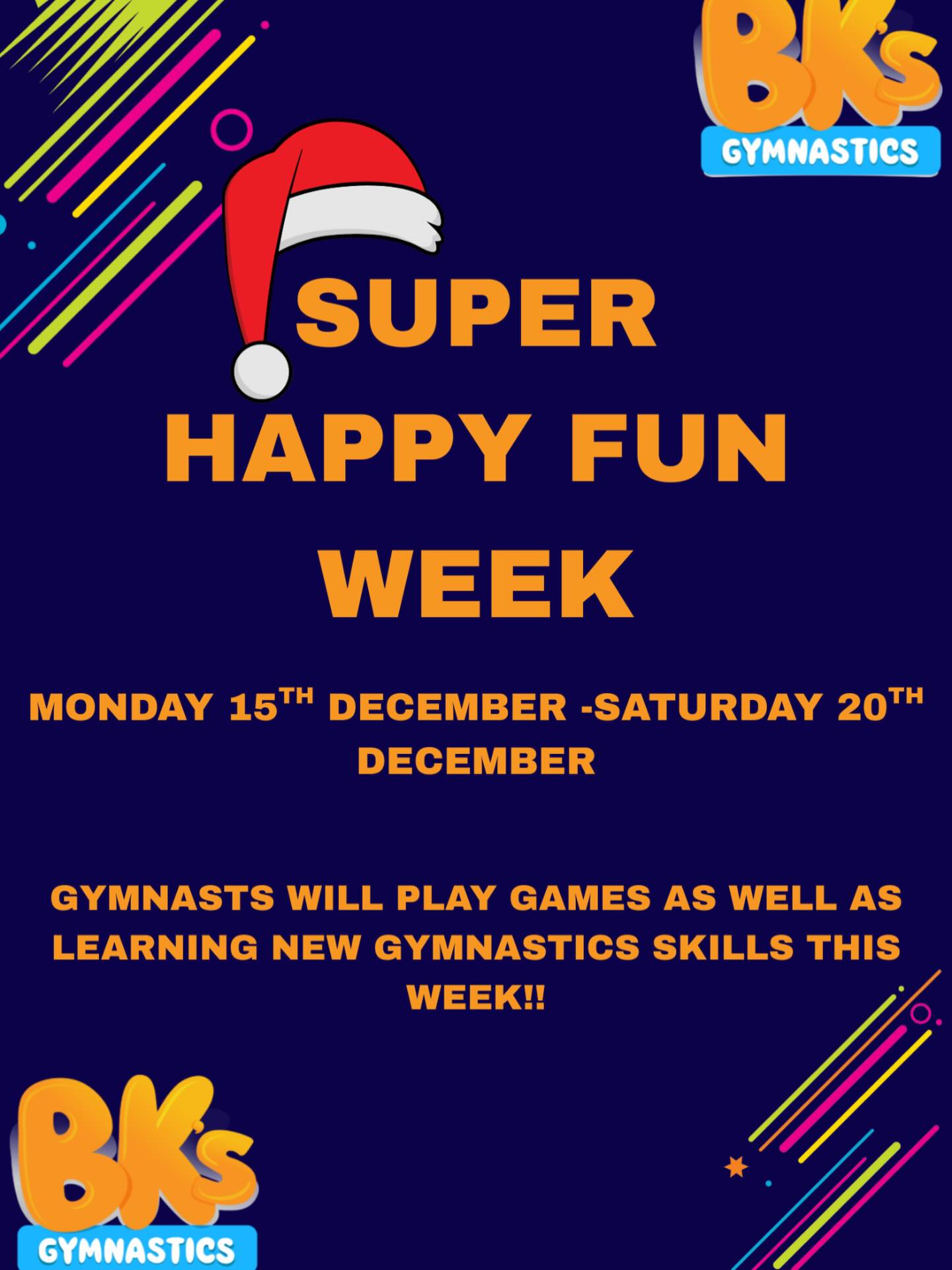 Final week of classes before our closure period. Classes return...