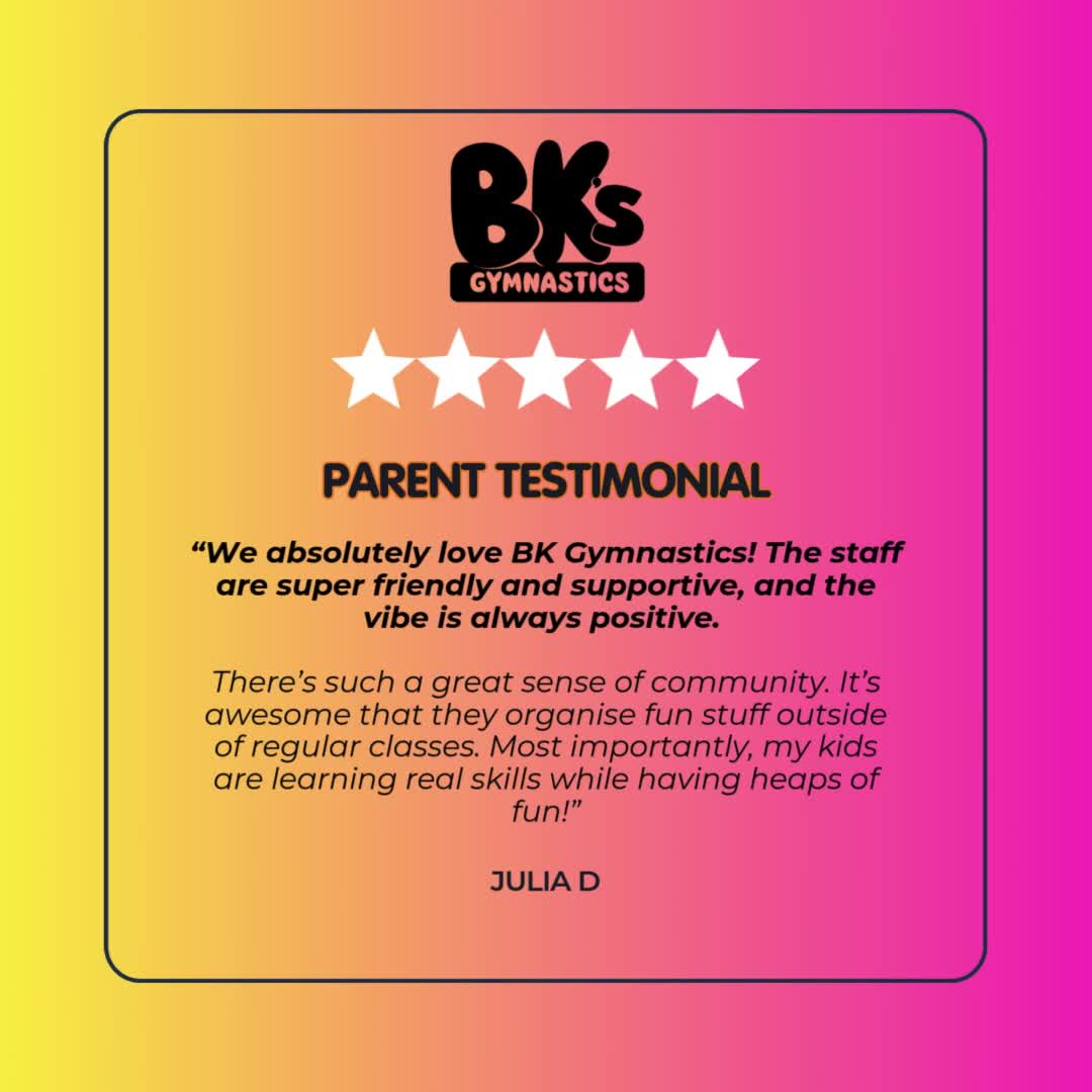 “We absolutely love BK Gymnastics! The staff are super friendly...