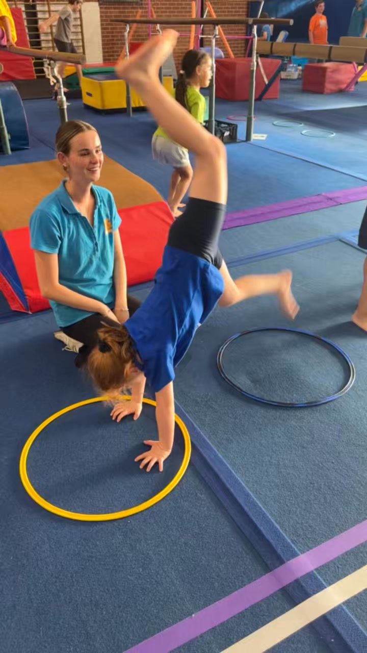 Building strong shapes in our Gym Fundamentals program 🤸‍♀️ Coach...
