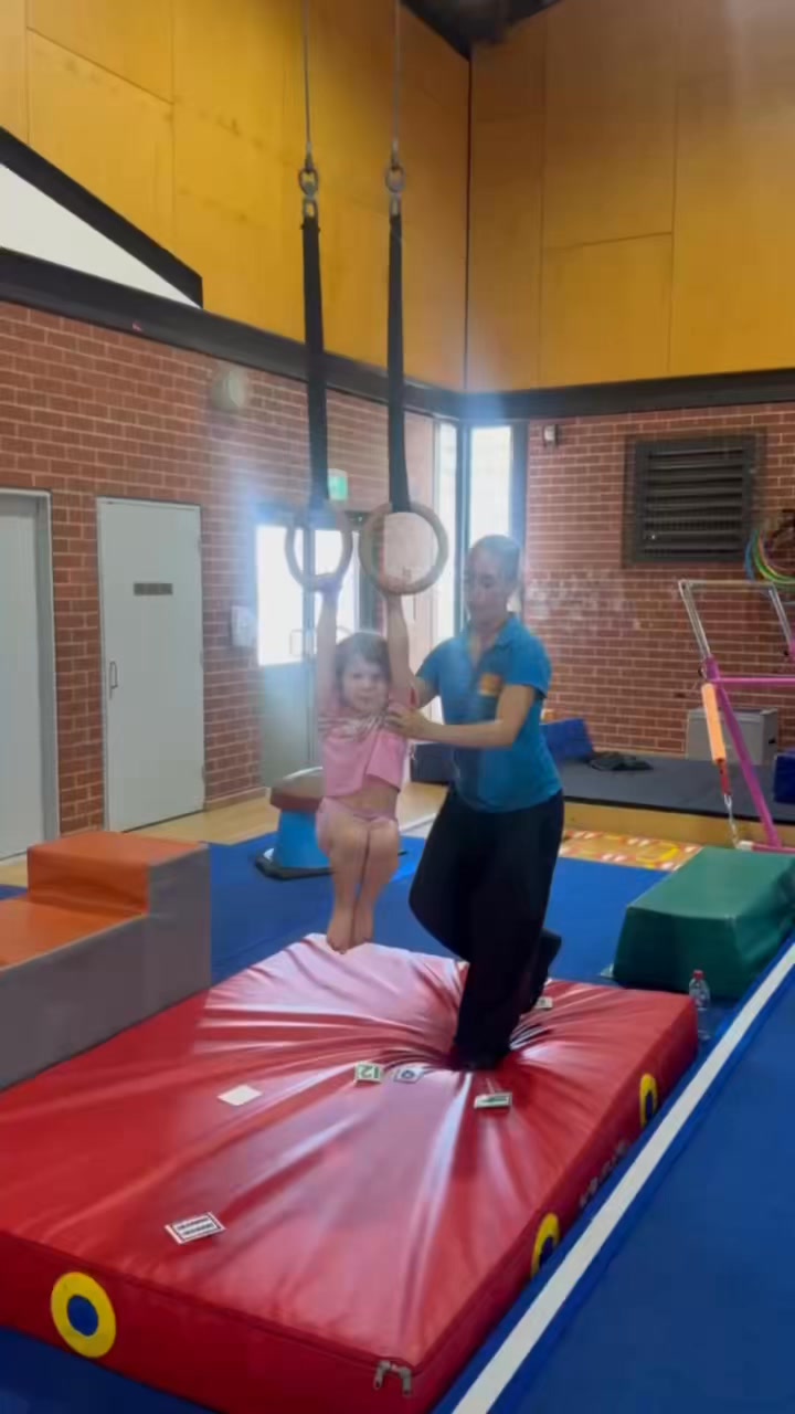 Fun on the rings with Coach Olivia for our Saturday...