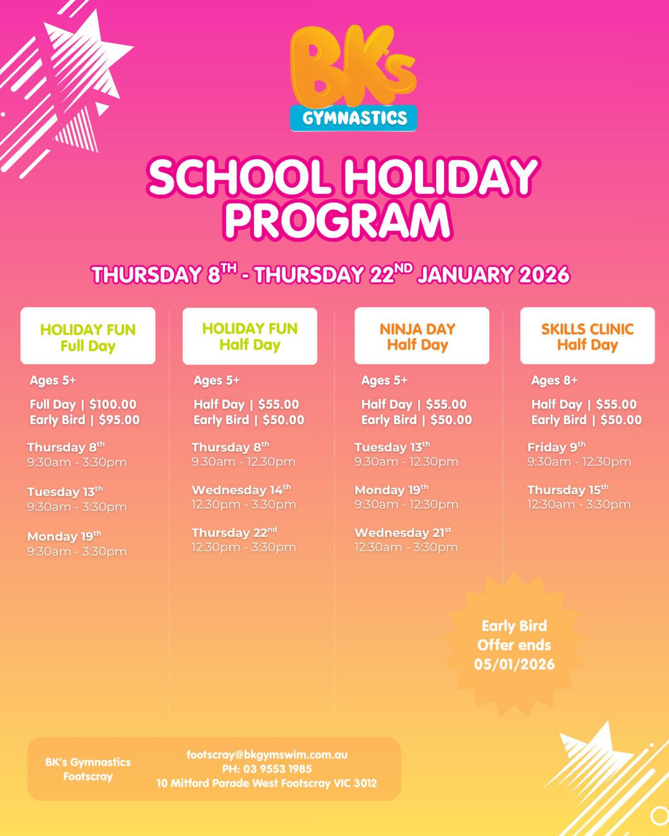 ☀️HOLIDAY PROGRAMS ☀️ Looking for something for the kids to...