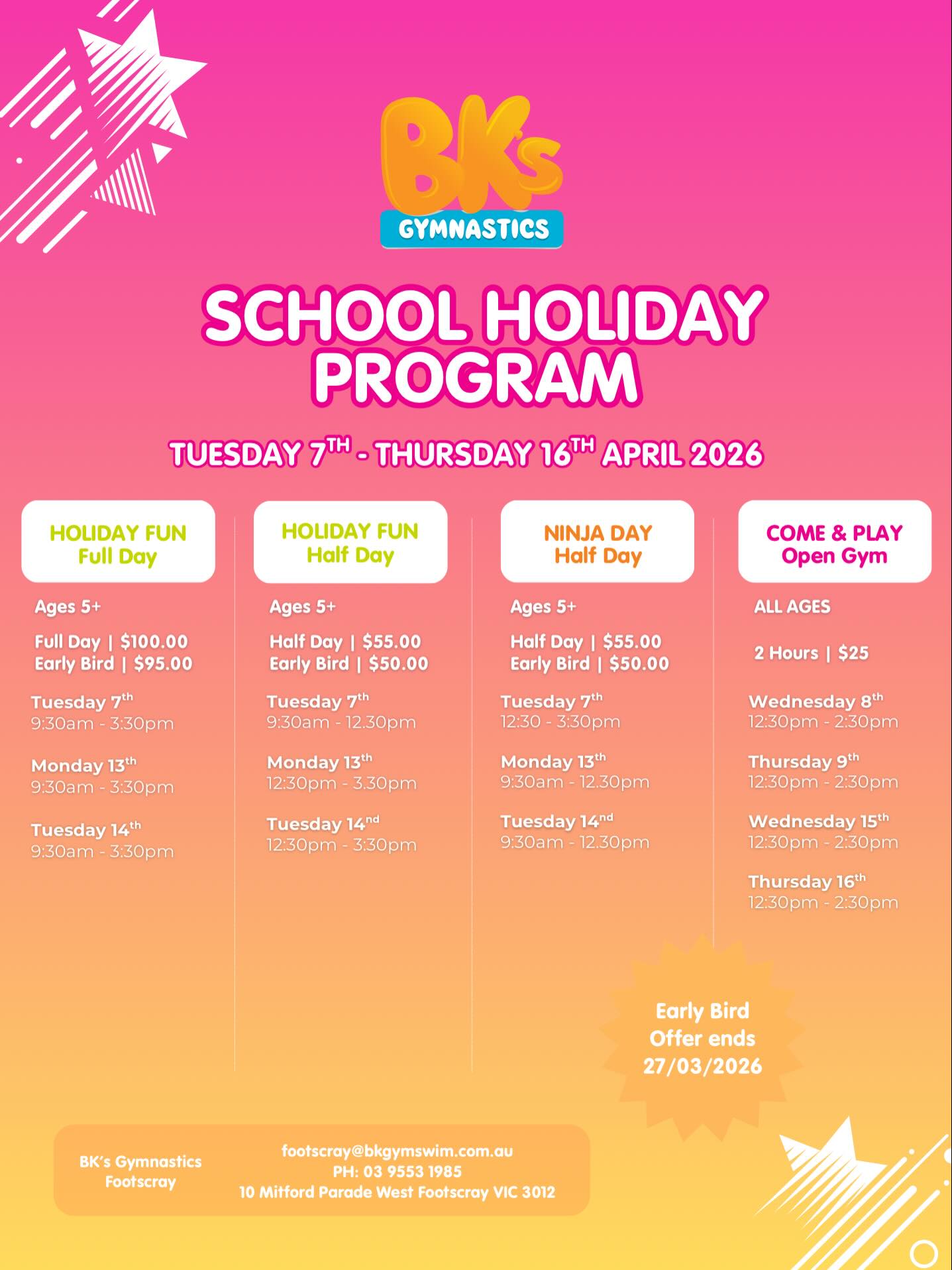 ☀️HOLIDAY PROGRAMS ☀️ Looking for something for the kids to...