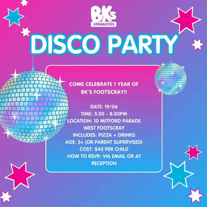 🎂 JOIN US FOR OUR FIRST BIRTHDAY DISCO 🎂 Join...