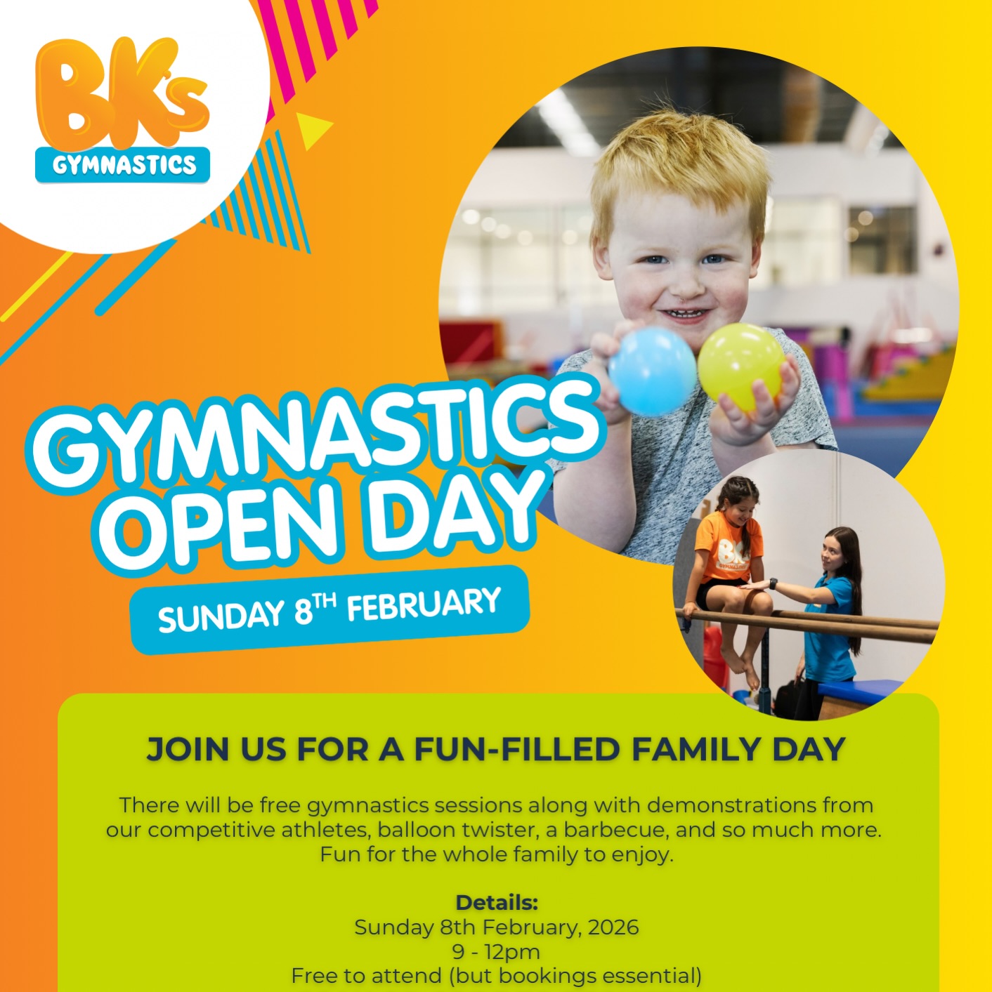 🎉 BK’s Gymnastics Perth – OPEN DAY! 🎉 Curious about...