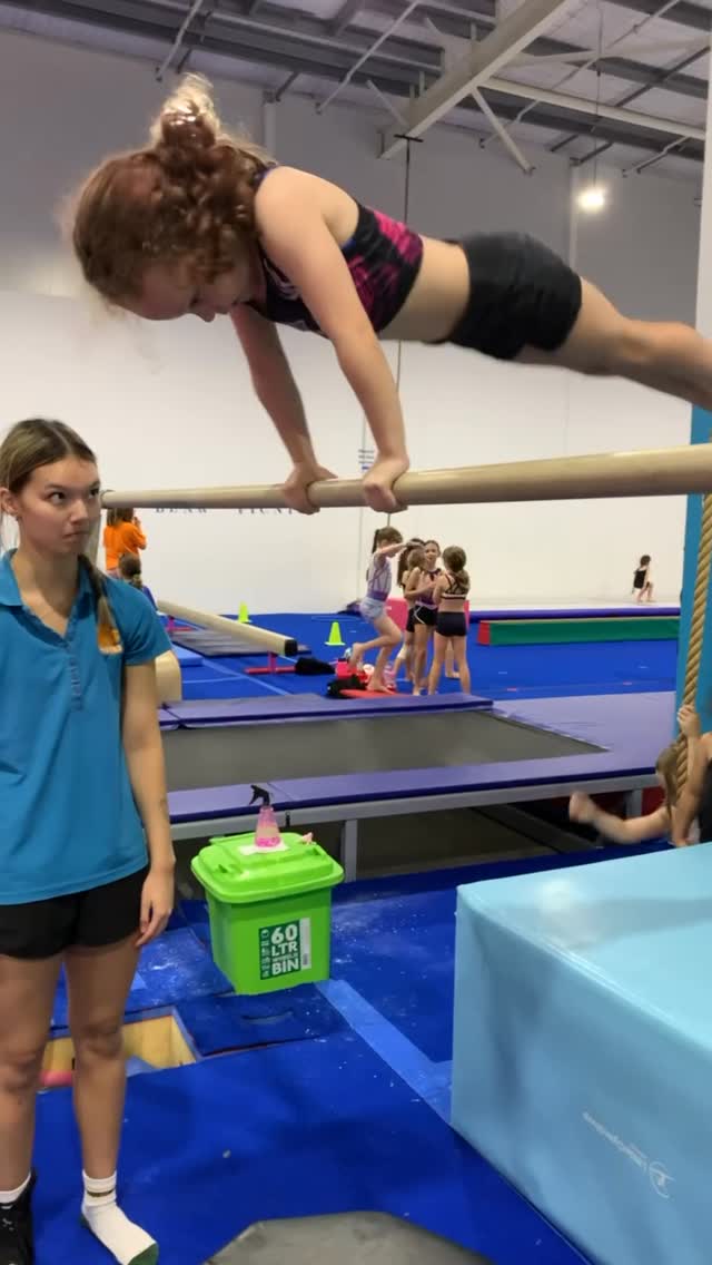 Amazing strength shown by this superstar on her bar routine!...