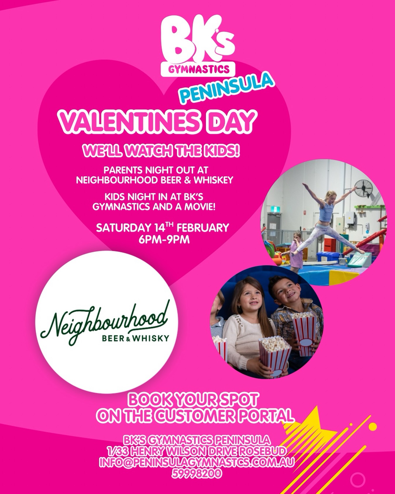 💕Valentine’s Day- Kids Night In, Parents Night Out! We’ve got...