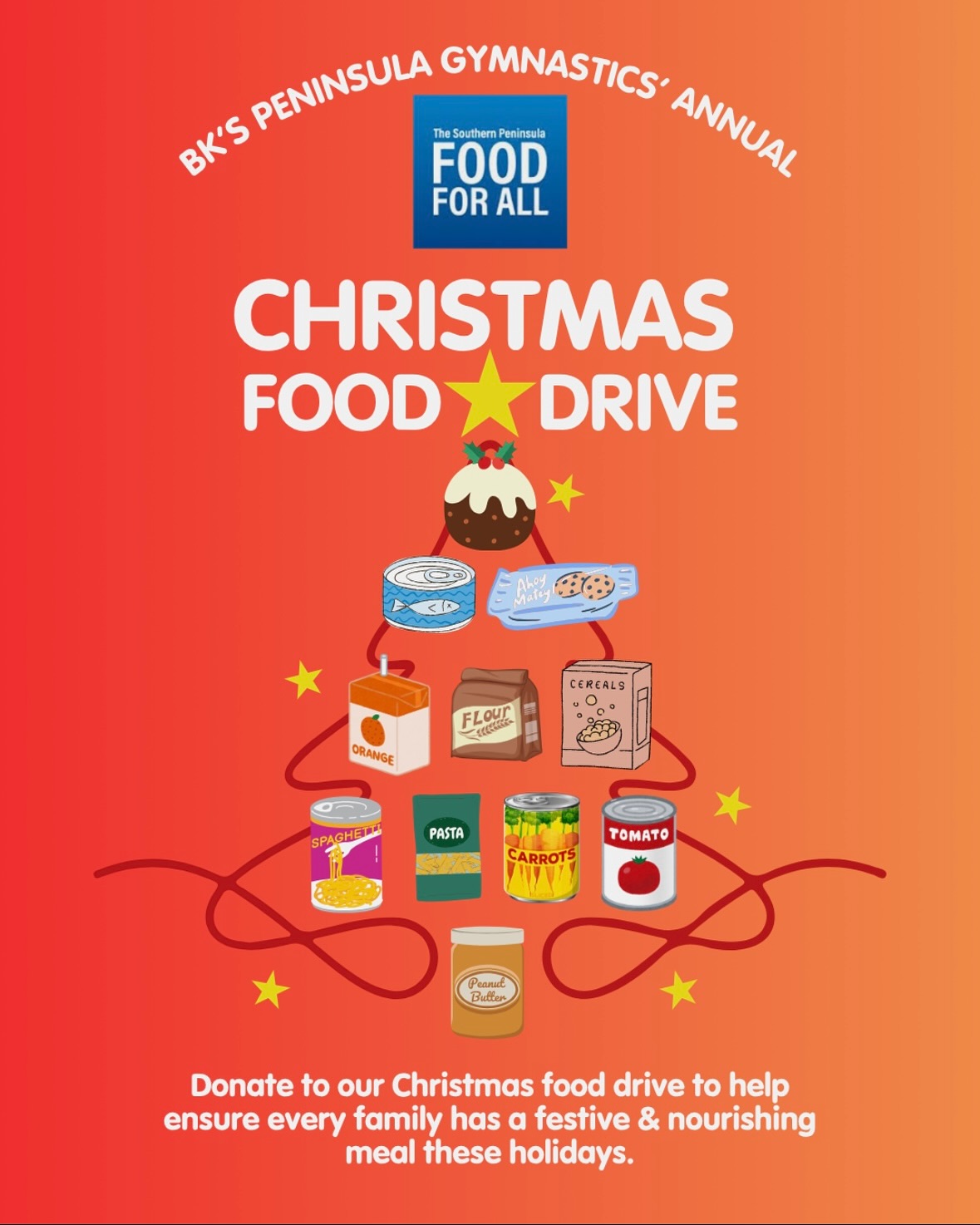 2025 Christmas Food Drive- Giving back to the Southern Peninsula...